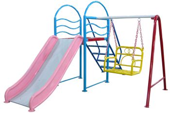 Cầu trượt đơn kèm xích đu